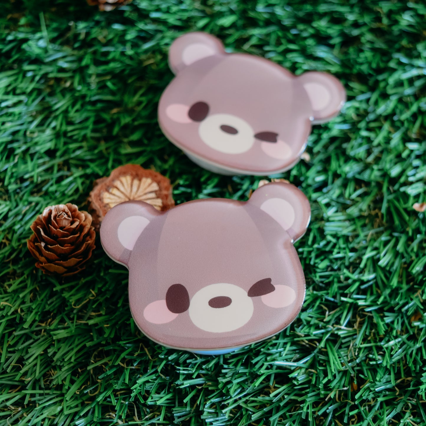 Kawaii Brown Bear Resin Phone Grip - Boone
