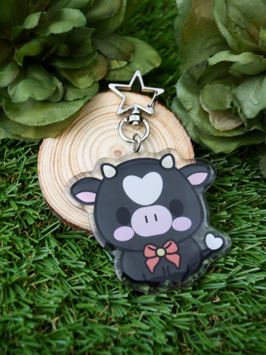 Baby Cow Beau Acrylic Keychain