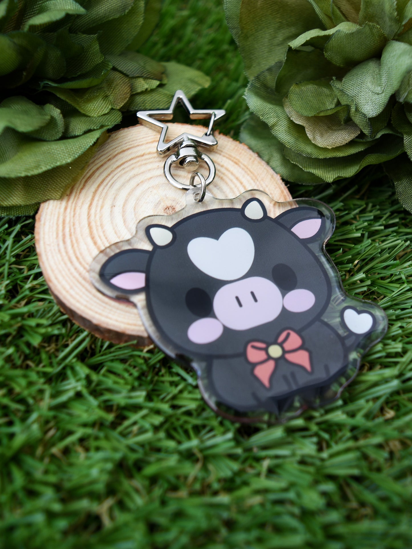 Baby Cow Beau Acrylic Keychain