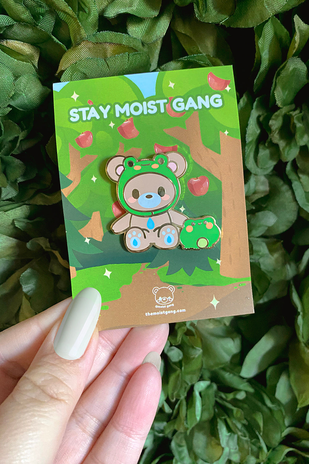 Boone & Froggy Friend Enamel Pin