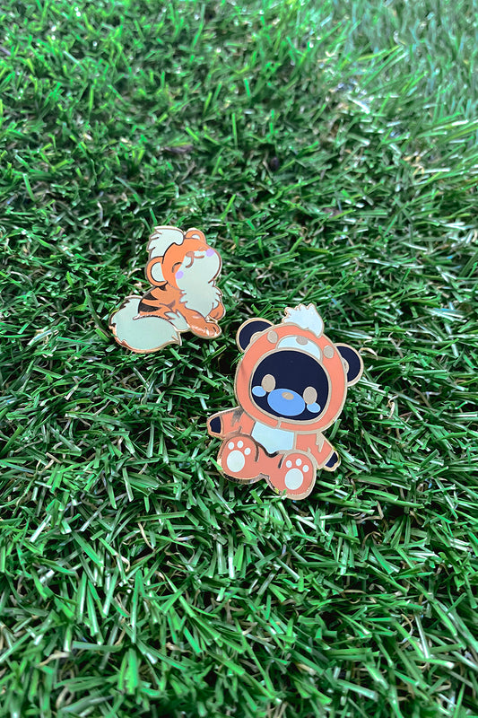 Growlithe Bone & Arcanine Enamel Pins Set - April Pins