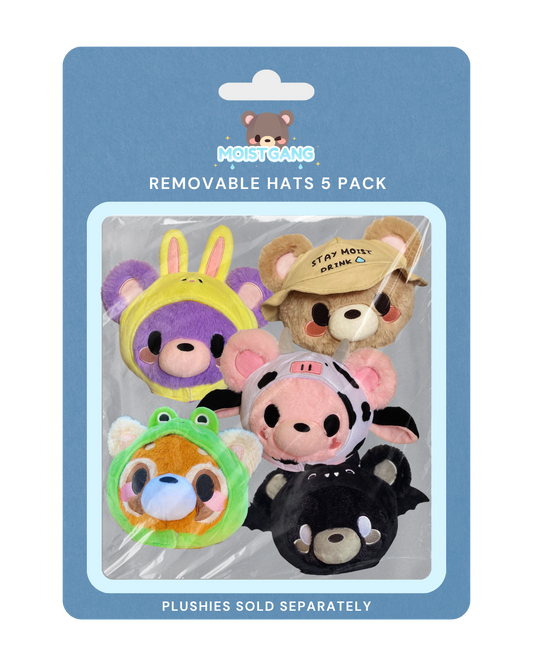 Removable Plushie Toy Hats 5 Pack